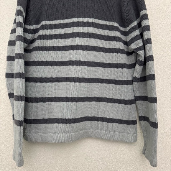 Gant by Michael Bastian Blue Nautical Stripe Shawl Collar Cardigan Sweater Large - Picture 11 of 15